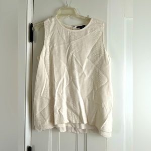 Vince cream sleeveless blouse